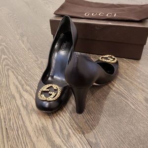 Gucci Napa leather GG Guccissima logo heels pump